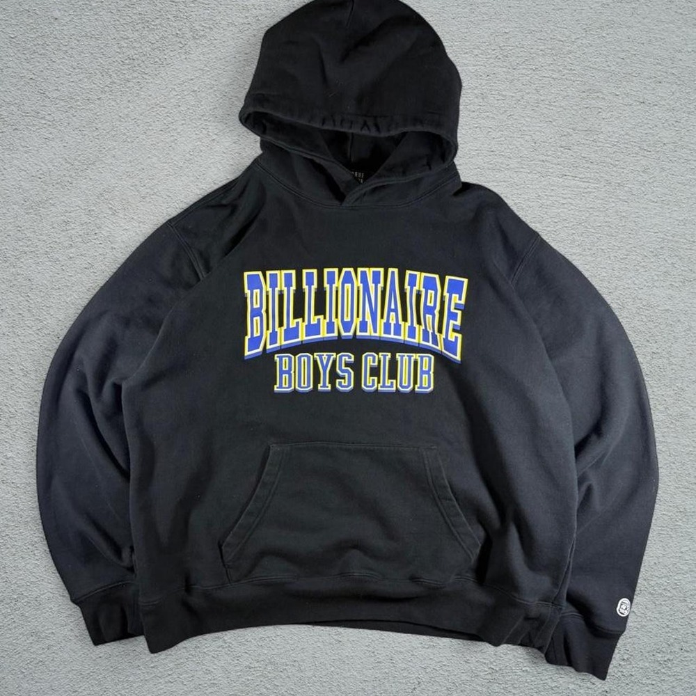 Billionaire Boys Club black hoodie with blue and white
